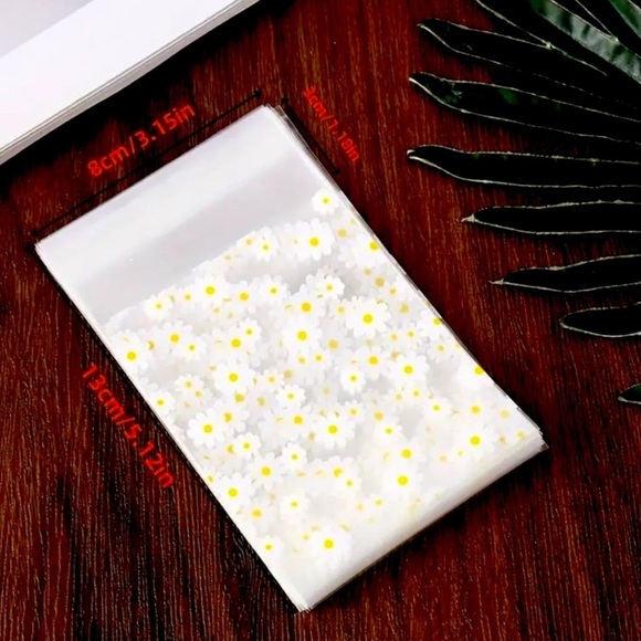 25pc Daisy Floral Cellophane Bags - Picture 3 of 3